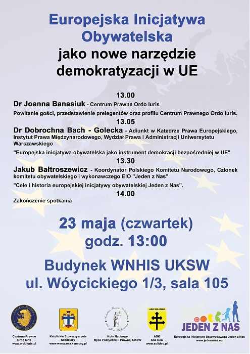 Seminarium: Europejska Inicjatywa Obywatelska jako nowe narzędzie demokratyzacji w UE