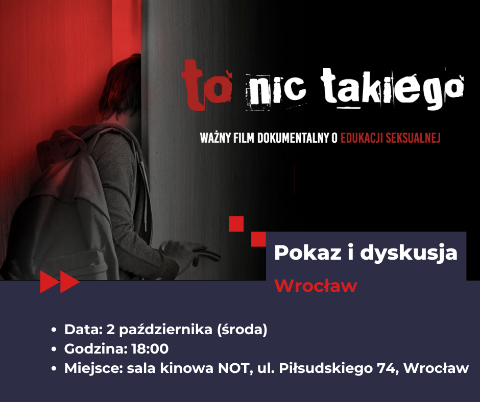 „To nic takiego” – pokaz filmu dokumentalnego nt. edukacji seksualnej we Wrocławiu